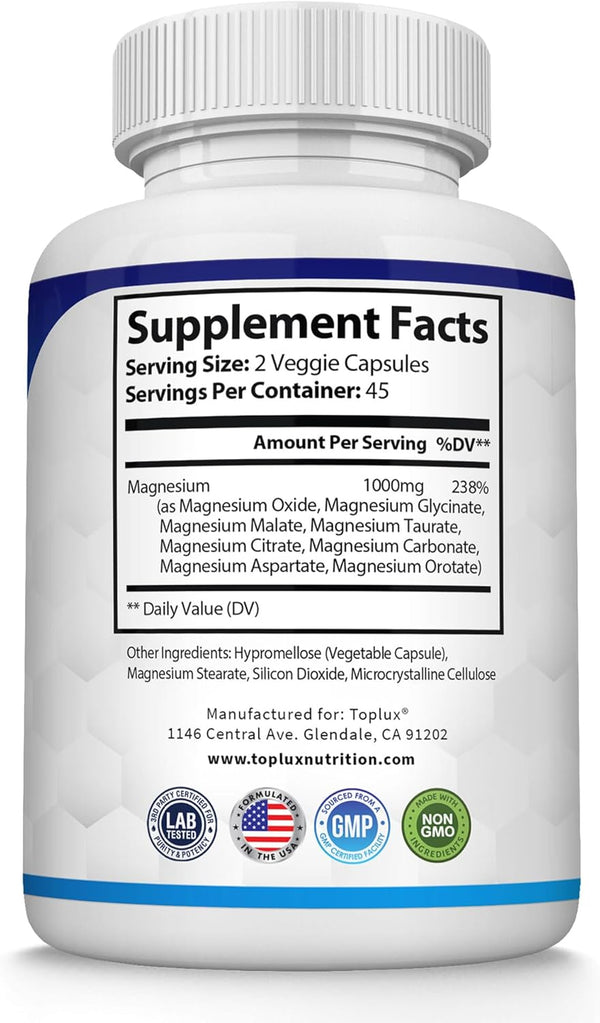 Advanced Magnesium Complex – 1000mg High-Absorption Formula